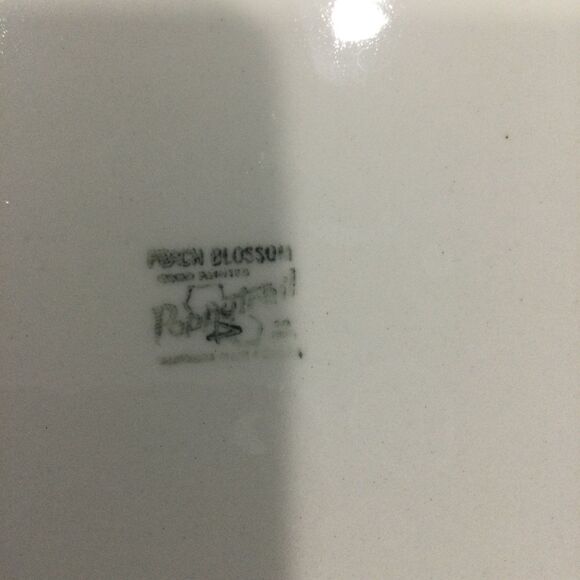 Vintage Metlox Pottery Poppytrail Peach Blossom Serving Platter 13in x 10in - Picture 4 of 6